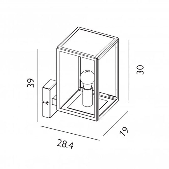 Lofoten Wall Light with Arm      Black
