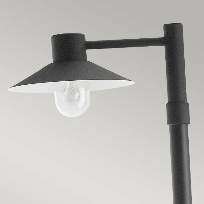 Lund 1 Light Lamp Post Black