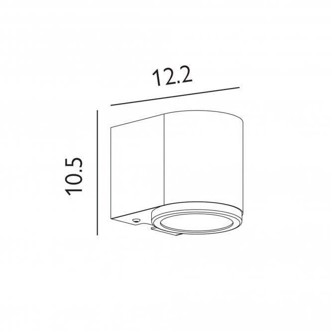 Mandal 1 Light Down Wall Light Black