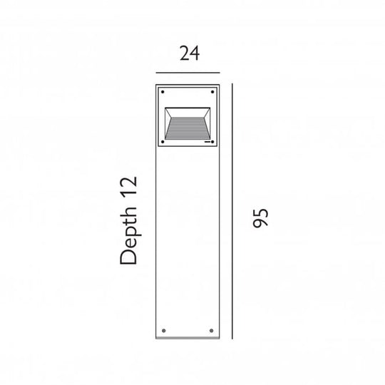 Namsos LED Tall Bollard Aluminium