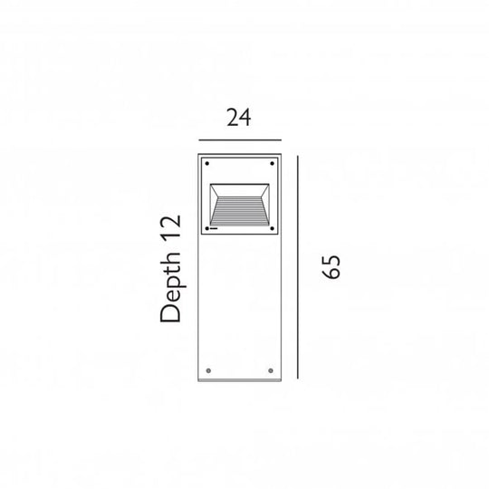 Namsos LED Short Bollard Graphite