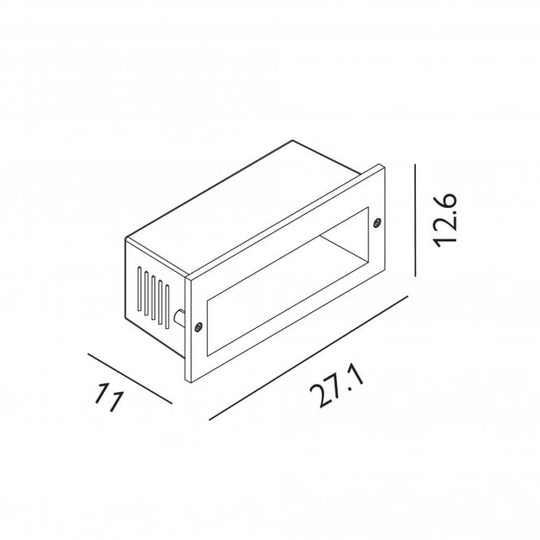 Namsos LED Recessed Wall Light Galvanized