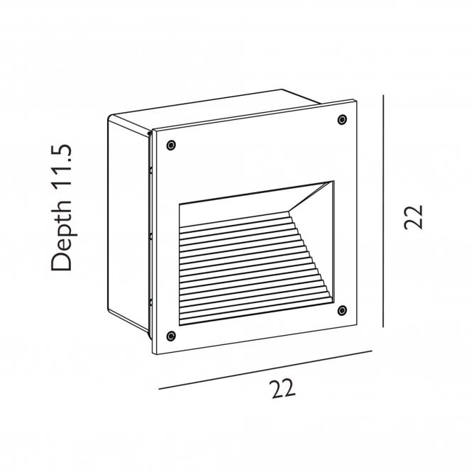 Namsos LED Recessed Wall Light Graphite