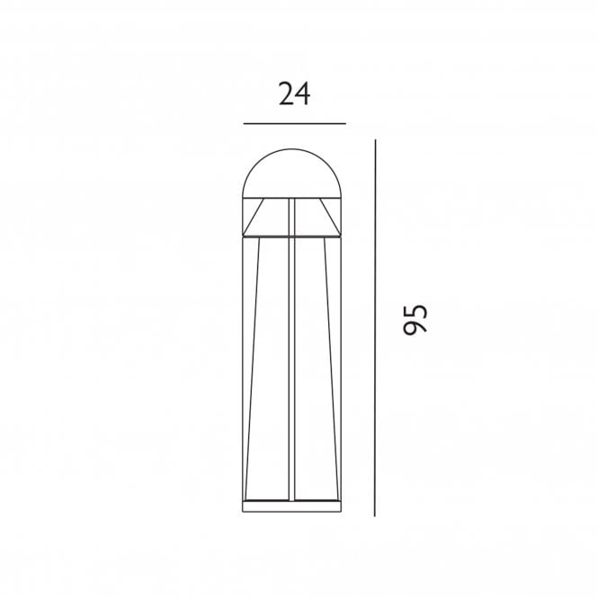 Narvik LED Bollard Graphite