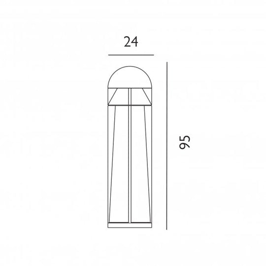 Narvik LED Bollard Graphite