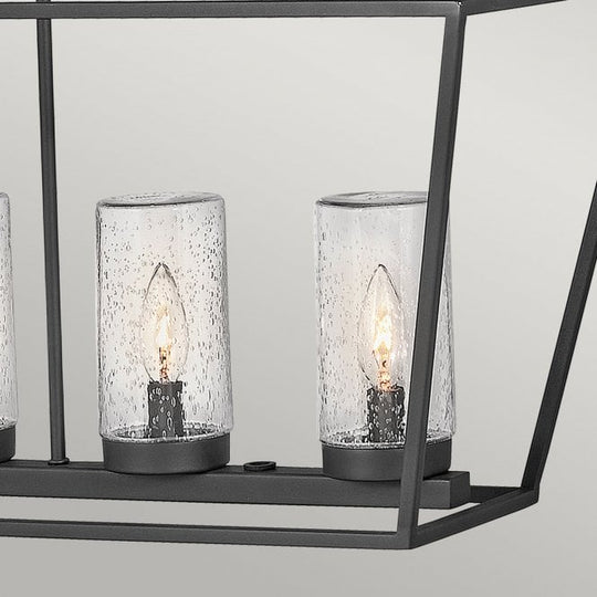Alford Place 6 Light Outdoor Linear Pendant Museum Black