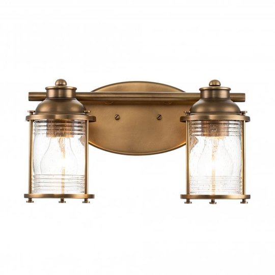 Ashland Bay 2 Light Wall Light  Natural Brass