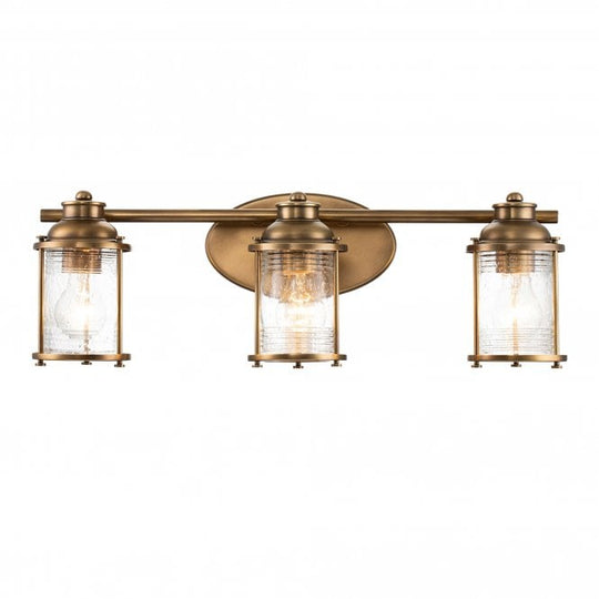 Ashland Bay 3 Light Wall Light  Natural Brass