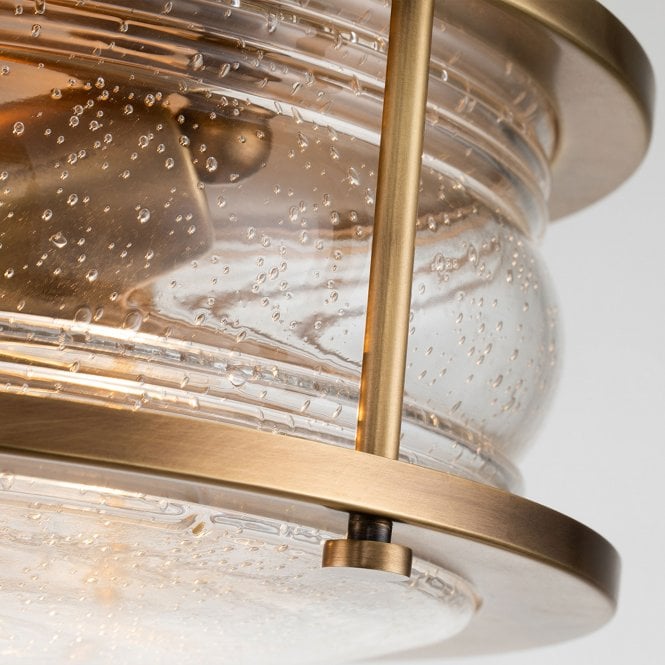 Ashland Bay 2 Light Flush Mount  Natural Brass