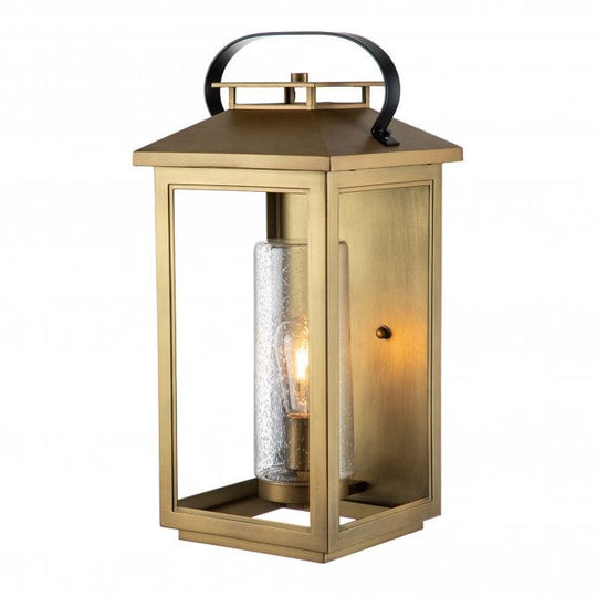 Atwater 1 Light Large Wall Lantern  Painted Distressed Brass