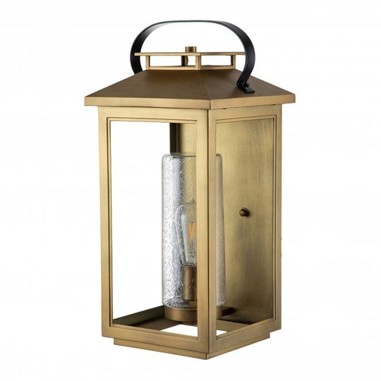 Atwater 1 Light Large Wall Lantern  Painted Distressed Brass