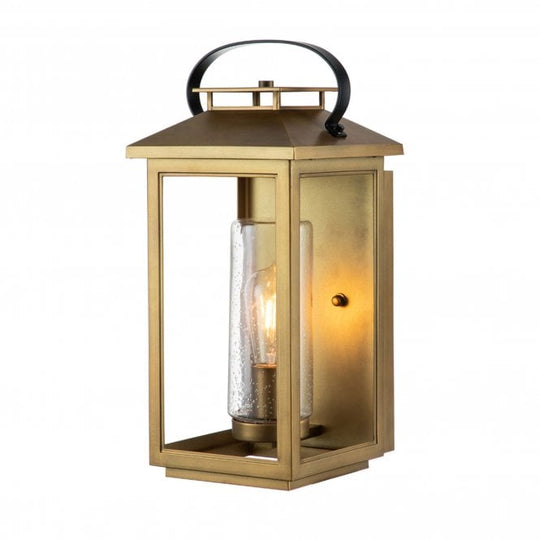 Atwater 1 Light Medium Wall Lantern Painted Distressed Brass
