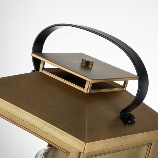 Atwater 1 Light Medium Wall Lantern Painted Distressed Brass