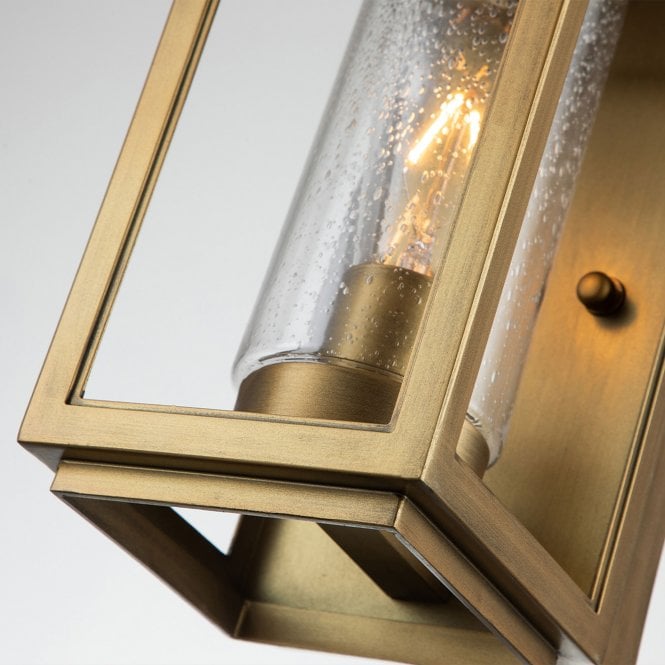 Atwater 1 Light Small Wall Lantern  Painted Distressed Brass