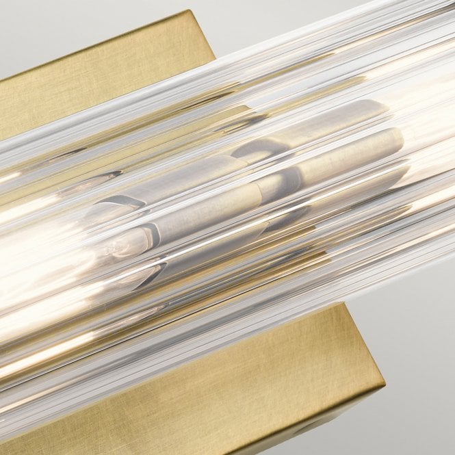 Azores 2 Light Wall Light  Natural Brass