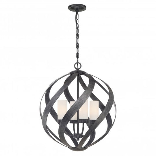 Blacksmith 4 Light Outdoor Chandelier  Old Black