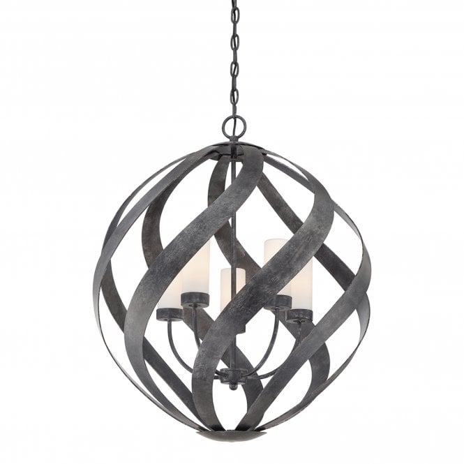 Blacksmith 5 Light Outdoor Chandelier  Old Black