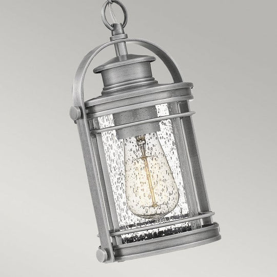 Booker 1 Light Small Chain Lantern  Industrial Aluminium