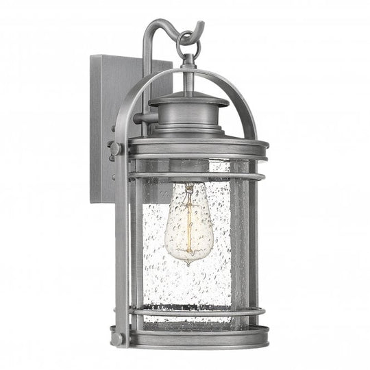 Booker 1 Light Medium Wall Lantern  Industrial Aluminium