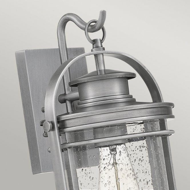 Booker 1 Light Medium Wall Lantern  Industrial Aluminium