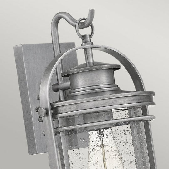 Booker 1 Light Medium Wall Lantern  Industrial Aluminium