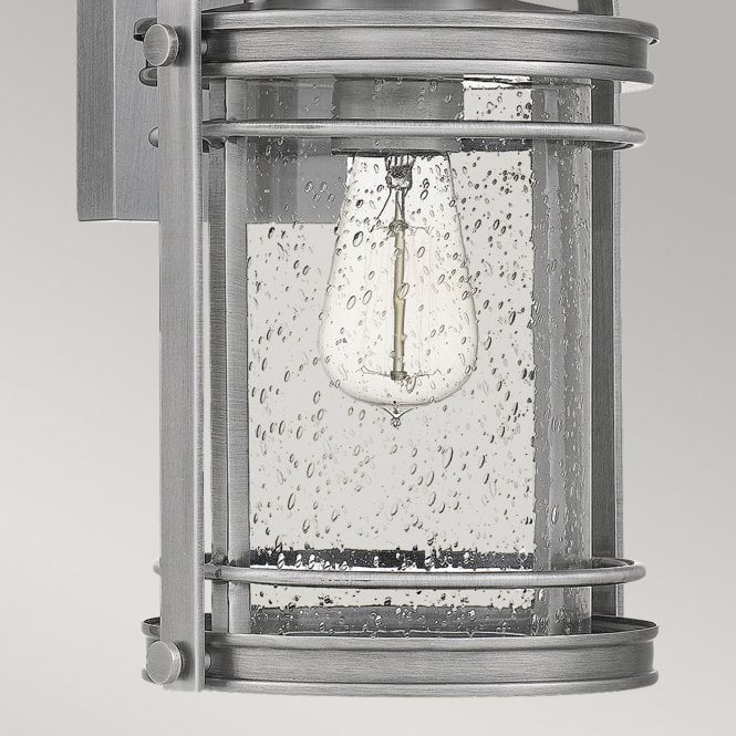Booker 1 Light Medium Wall Lantern  Industrial Aluminium
