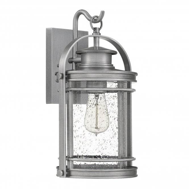Booker 1 Light Medium Wall Lantern  Industrial Aluminium