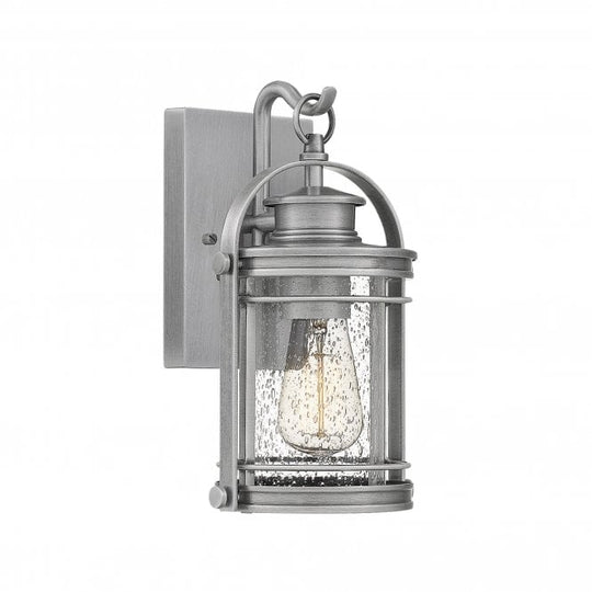 Booker 1 Light Small Wall Lantern  Industrial Aluminium