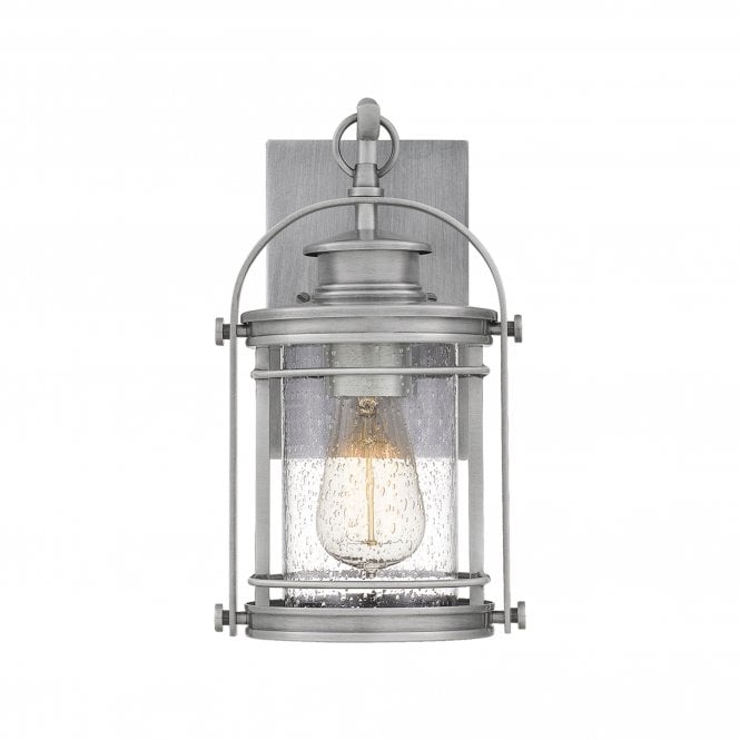 Booker 1 Light Small Wall Lantern  Industrial Aluminium
