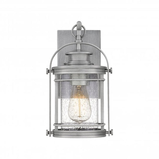 Booker 1 Light Small Wall Lantern  Industrial Aluminium