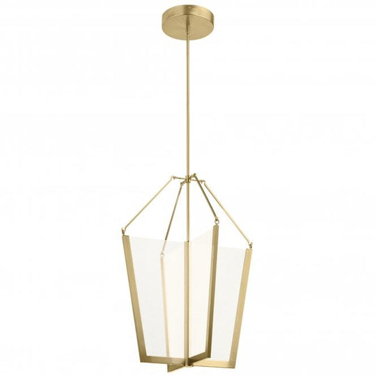 Calters Large LED Foyer Pendant Champagne Gold