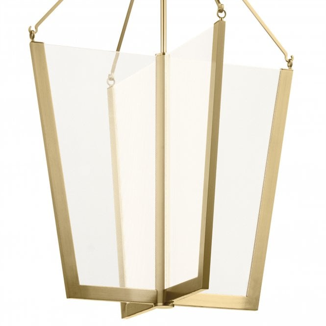 Calters Large LED Foyer Pendant Champagne Gold