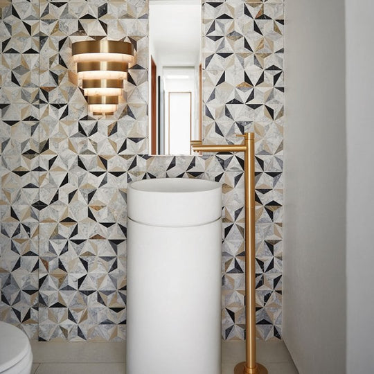 Echelon LED Wall Light  Heritage Brass