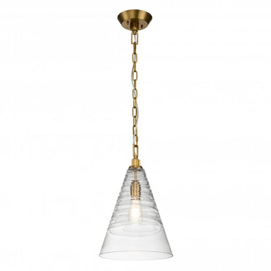 Elmore 1 Light Pendant   Burnished Brass