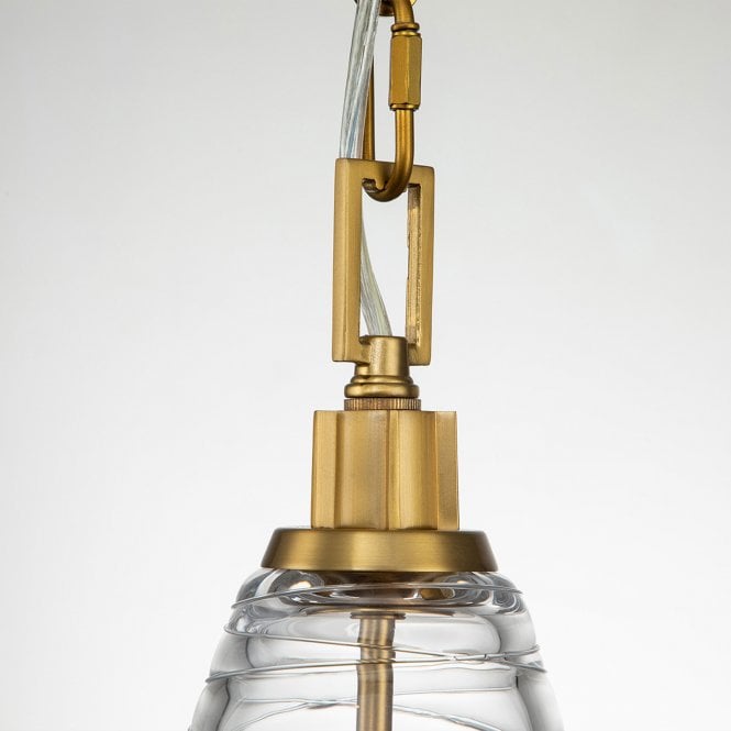 Elmore 1 Light Pendant   Burnished Brass