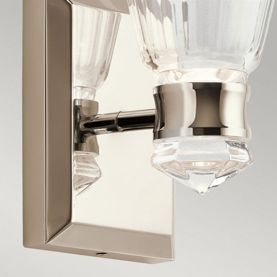 Kayva LED 1 Arm Dual-lit Wall Light  Polished Chrome / Nickel