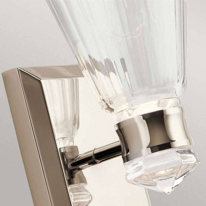 Kayva LED 1 Arm Dual-lit Wall Light  Polished Chrome / Nickel