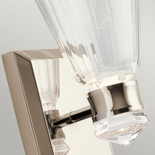 Kayva LED 1 Arm Dual-lit Wall Light  Polished Chrome / Nickel