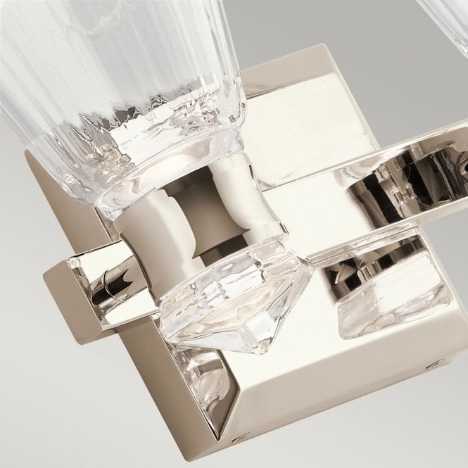 Kayva LED 2 Arm Dual-lit Wall Light  Polished Chrome / Nickel