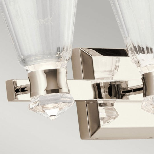 Kayva LED 3 Arm Dual-lit Wall Light  Polished Chrome / Nickel