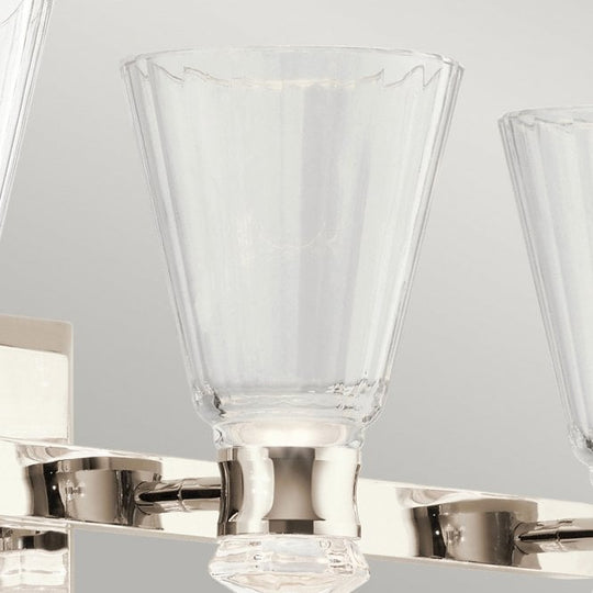 Kayva LED 4 Arm Dual-lit Wall Light  Polished Chrome / Nickel