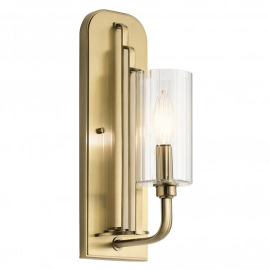 Kimrose 1 Light Wall Light  Brushed Natural Brass