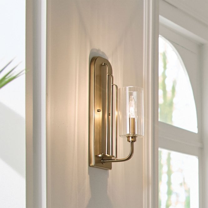 Kimrose 1 Light Wall Light  Brushed Natural Brass