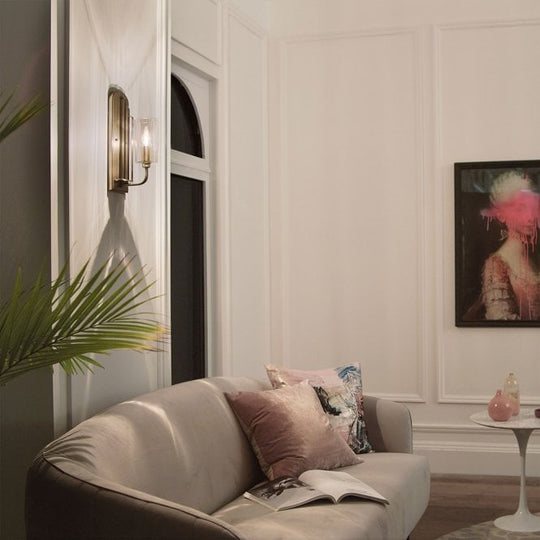 Kimrose 1 Light Wall Light  Brushed Natural Brass