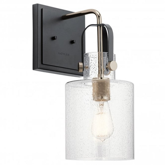 Kitner 1 Light Wall Light  Polished Chrome / Nickel