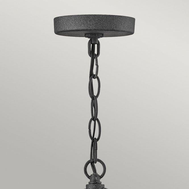 Lakehouse 1 Light Small Chain Lantern  Aged Zinc with Driftwood Grey