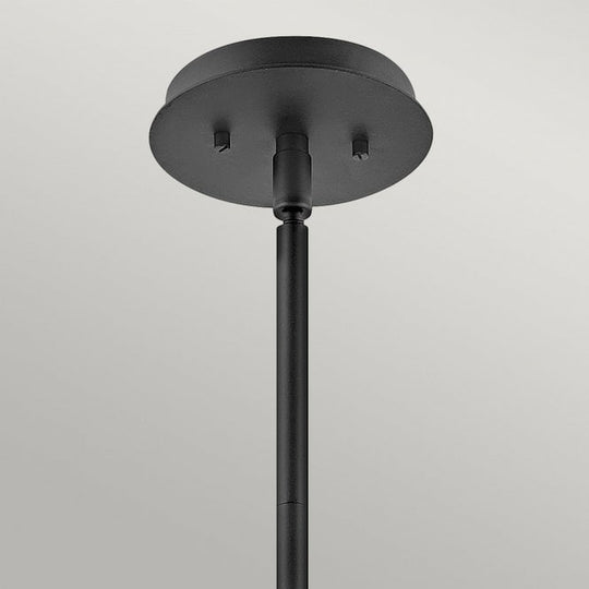 Lotus 1 Light Pendant / Semi-flush Black