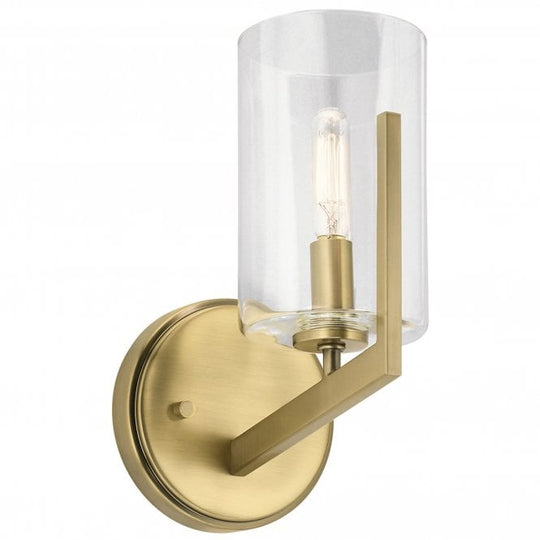 Nye 1 Light Wall Light  Brushed Natural Brass
