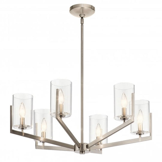 Nye 6 Light Chandelier   Classic Pewter