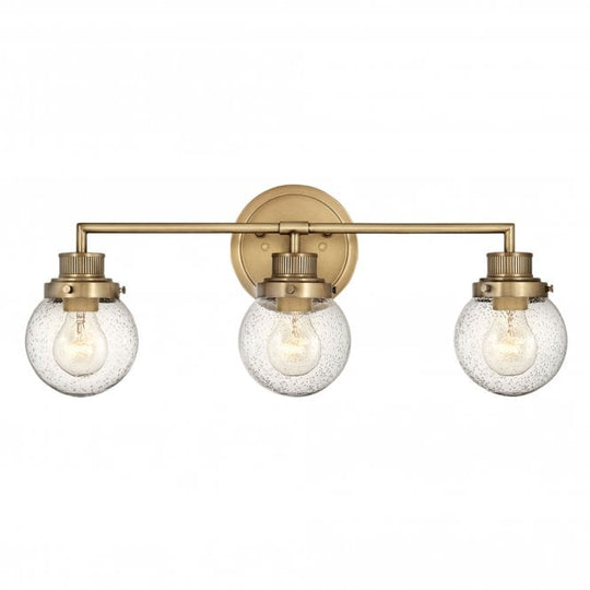 Poppy 3 Light Wall Light  Heritage Brass